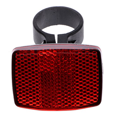 Aixia Bicycle Bike Handlebar Reflector Reflective Front Rear Warning Light Safety Lens bike reflector rear (Red)