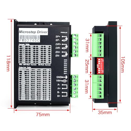 Mua RATTMMOTOR 4 Axis Nema23 Stepper Motor Driver CNC USB Control Kit ...