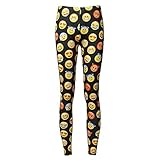 Susi&Rita Womens 3D Digital Print Active Stretch Leggings Yoga Tights With Designs (one size, Black Emoji)