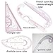 KINGSO Sewing Tools 5 Style Sew French Curve Metric Shaped Ruler Measure Plastic Fashion Ruler Set for Sewing Dressmaking Pattern Design Drawing Template