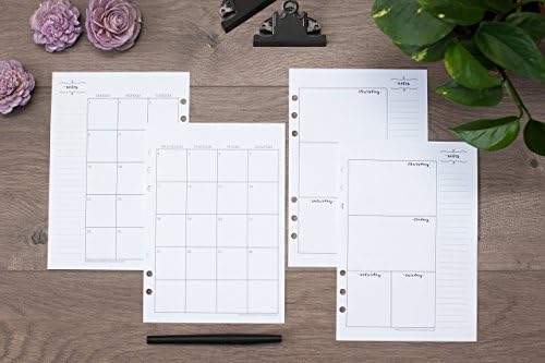 A5 Horizontal Undated Calendar, 6 Month Supply, 5.8"x8.3"