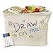 OrganizerLogic Canvas Storage Basket - Large Storage Bin Baskets with Handles - Decorative Storage Containers in Beige Cotton- 17” x 13” x 13” Woven Fabric Bin
