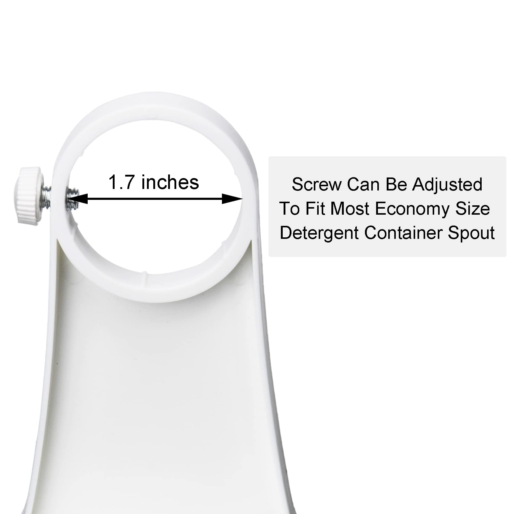 Laundry Detergent Cup Holder, Fabric Softener Drip Catcher, Firmly Holds on Bottle Spouts, Keeps Washer Dryer and Floor Clean and Organized - Pack of 2