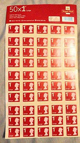 50 x Large Letter 1st Class Self-Adhesive Stamps Royal Mail