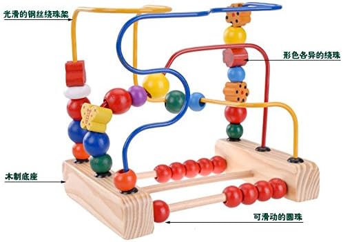 Montessori Wooden Learning Puzzle Baby Toys For Children Kids Toy Birthday Gift Wood + Wire, Non-toxic Color