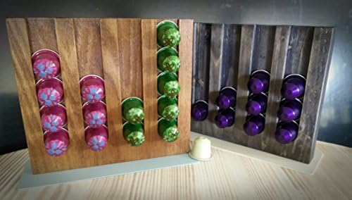 Nespresso capsules holder wood storage kitchen stand