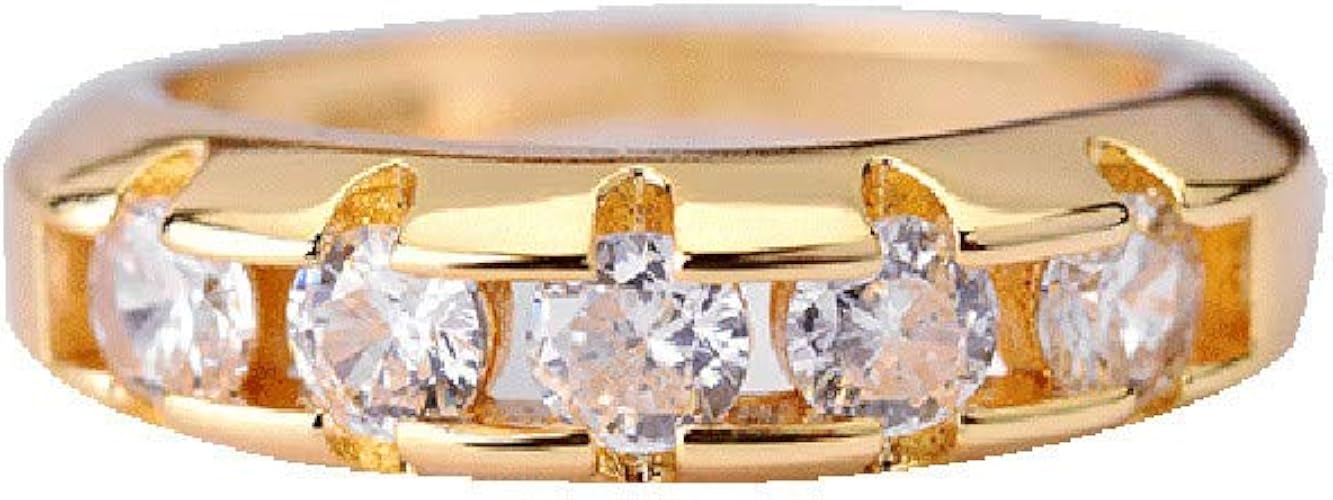 Uingkid Schmuck Damen Ring Mode Eleganter Kreis Glanzend Gold Verkrusteter Amazon De Schmuck