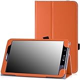 MoKo Samsung Galaxy Tab 4 8.0 Case - Slim Folding Cover Case for Samsung Galaxy Tab 4 8.0 Inch Tablet, ORANGE (With Smart Cover Auto Wake / Sleep. WILL NOT Fit Samsung Galaxy Tab 3 8.0)