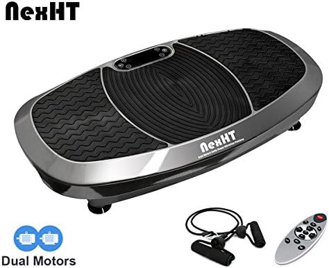 NexHT Fitness Vibration Platform,Whole Full Body Shape Exercise Machine,Vibration Plate,Fit Massage Workout Trainer with Two Bands &Remote,Max User Weight 330lbs.
