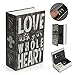 SAFETYON Safe Lock Book Box Hidden Dictionary Diversion Secret Book Safe with Combination Lock Portable Safe Box for Traveling Store Money Jewelry and Passport - LOVE CODE