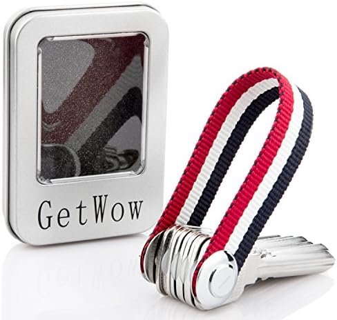 Compact Key Organizer, Fabric Key Holder for up to 10 Keys &amp; Tools, Secure Locking Mechanism Key Chain,Great Housewarming Gift