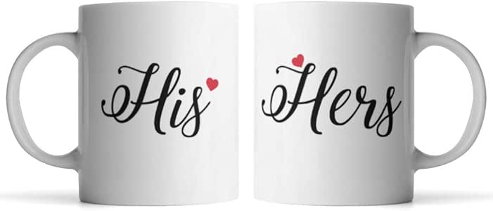 His and Hers Coffee Mugs - Couples Mugs Set - Funny His ...