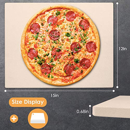 Pizza Stone for Oven and Grill/BBQ Cook, Food Grade Cordierite Baking