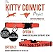 Kitty Convict Personalized Cat ID Collars (Orange, Embroidered Cat ID Collar)