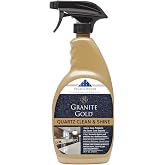 Granite Gold Quartz Clean &amp; Shine Countertop Cleaner, 24 oz Spray | Cleans &amp; Polishes Quartz and Natural Stone, Resists Water Spots and Fingerprints - Food-Prep Area Safe - Made in the USA