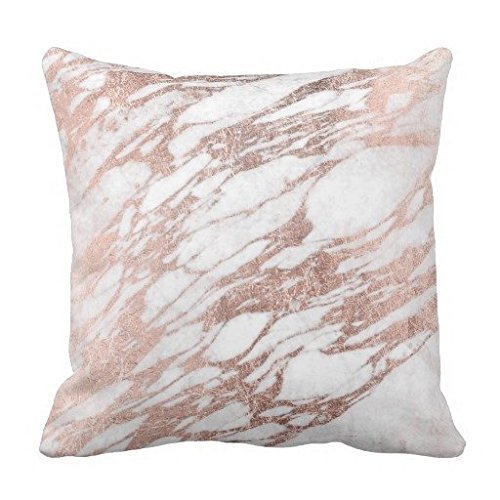 Rose gold marble dream Rectangle Cushion Covers 40 x 60 cm with Zipper