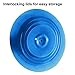 Silicone Lids Extra Large Blue Set of 6 Sturdy Suction Seal Covers. Universal fit for Pots, Fry Pans, Cups and Bowls 5