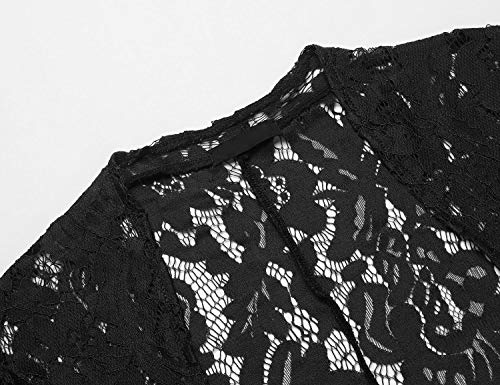 Parabler Bolero Bolero voor dames, korte mouwen, feestelijk, kant, jasje voor bruiloft, elegante blazer, kanten bolero - Image 5