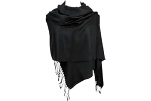 Achillea Two Tone Vintage Jacquard Paisley Pashmina Shawl Wrap Scarf