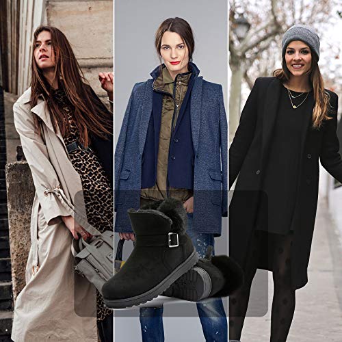 AOMAIS-Womens-Winter-Snow-Boots-Warm-Ankle-Booties-Short-Boots-with-Buckle-Brown-Black
