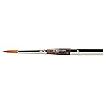 Escoda Prado Series 1468 Short Handle Artist Watercolor Paint Brush, Synthetic Sable, Travel Round, Size 12