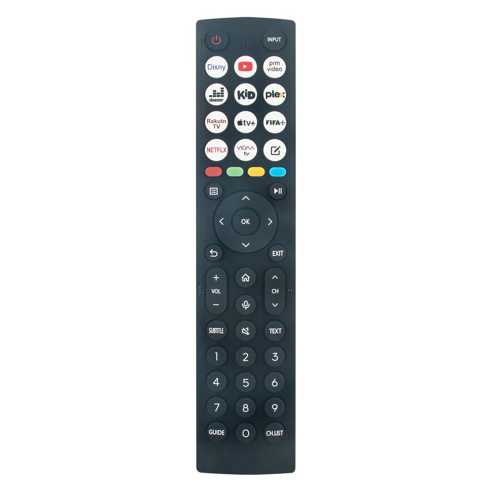 AULCMEET ERF2J36 ERF2J36-0011 New Replace Voice Remote fit for Hisense 4K UHD Smart TV 55A6DG 55A6DGCH 55A6EG 55A6FG 55A6GG 55A6HG 55A6EGCH 55A6BGTUK 55A6CGTUK 55A6CGTUK 55A6CGTUK