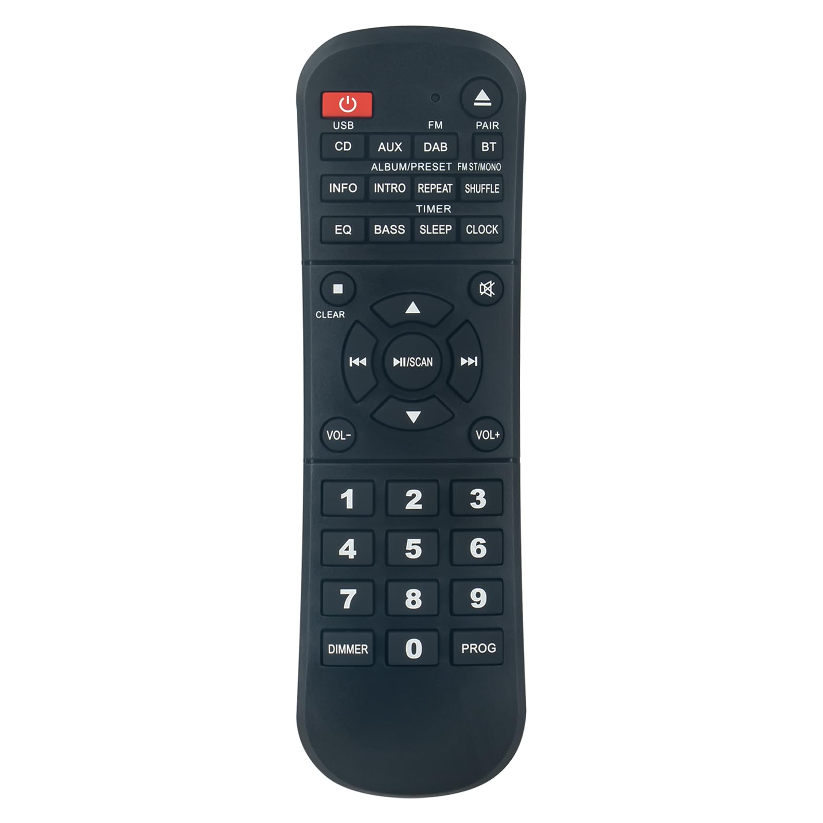 VINABTY New RD-D227B Remote Control Replacement fit for JVC HiFi RD-D227B Remote Controller