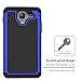 Kyocera Hydro View Case, Hydro Reach Case, ANLI(TM) Hybrid Armor Shockproof Series Defender Protective Case Cover for Kyocera Hydro View C6742 / Hydro Reach C6743 Blue