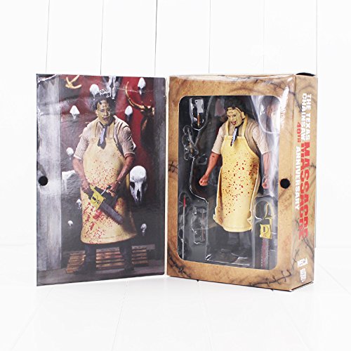 18cm NECA 40th The Texas ChainSaw Massacre Action Figure Leatherface Model Toy With Saw Knife Hammer Horrible Doll