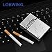 LORWING Cigarette Case King Size Aluminium for Whole Package Cigarettes 20pcs Anti-Collision Splash Proof and Scratch Resistant (Silver)