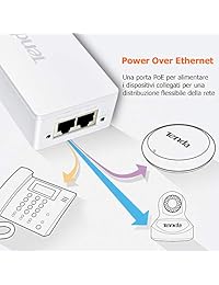 Tenda 16-port Fast Ethernet PoE +   Smart Switch with 2 GbE + 2 puertos combo SFP, 230 W de alta potencia Presupuesto (teh1218p), Blanco
