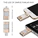 USB Flash Drives for iPhone 64 GB Pen-Drive Memory Storage, G-TING Jump Drive Lightning Memory Stick External Storage, Memory Expansion for Apple IOS Android Computers (Gold)
