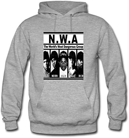Gua9 Men's Refashioned Classic Straight Out Compton Pullover Adult Sweatshirt Medium Gray
