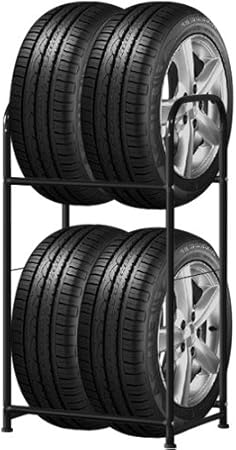 Amazon Fieldoor タイヤスタンド ノーマル ブラック 幅55cm 奥行き40cm 高さ101cm 耐荷重1kg タイヤ収納カバー付属 軽自動車 Suv スタッドレス タイヤラック カバー 車 バイク