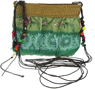 Women Round Straw Pompom Shoulder Bag Corn Summer Woven Bags