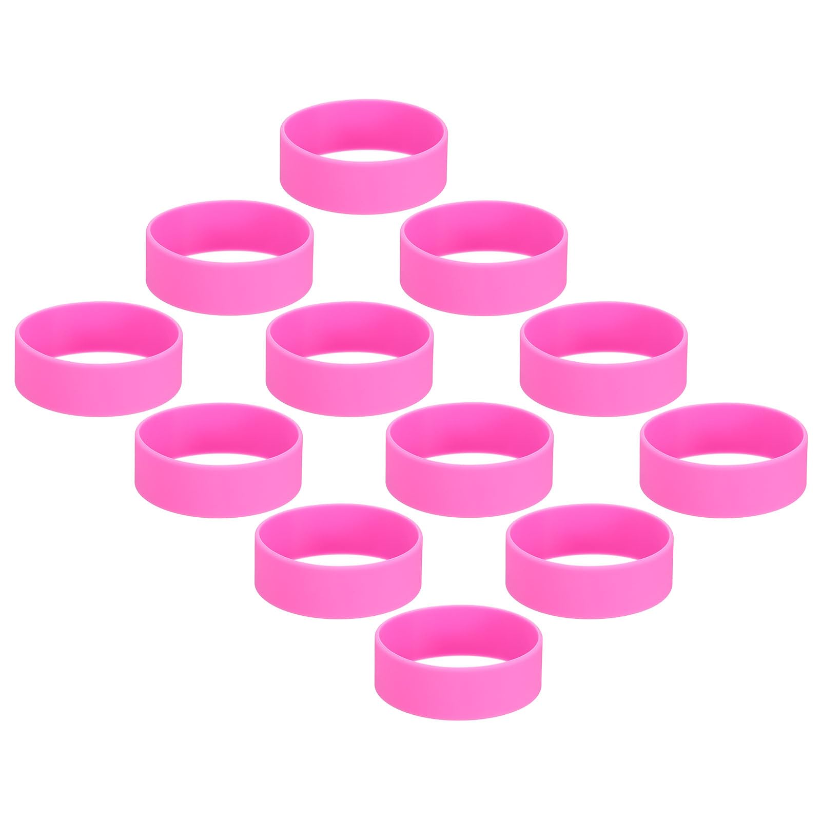 PATIKIL Elastic Sublimation Tumblers Holder Ring Bands, 12 Pcs Silicone Heat Resistant Sublimation Paper Wrap Ring for 20Oz Tumbler for DIY Craft Pink