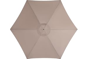 YOUGE OUTDOOR 9 Feet Patio Umbrella Replacement Canopy for 6 Ribs, Market Umbrella Top, Yard Table Umbrella Top Cover,Universal Strong and Thick Umbrella Canopy,Canopy Only