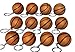 Novel Merk 12 Pack Brown Basketball Keychains for Kids Party Favors & School Carnival Prizes