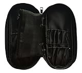 LOUISE MAELYS Small Makeup Brush Hoder Zipper Folio Cosmetic Bag For Travel