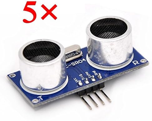 Beaster 5 Pcs HC-SR04 Ultrasonic Module Distance Measuring Transducer Sensor for Raspberry Pi and Arduino