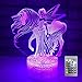 ekeytop 3D Unicorn Night Light for Kids Bedroom,16 Colors Unicorn 3D Illusion Night Light lamp with Remote Unicorn Toys Light as Birthday Gifts for 1 2 3 4 5 6 7 8 Year Old Girls