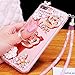 Tianyuanxuan Iphone 7/8 Plus Silicone Case Crystal Rhinestone Bling Diamonds for Girl Crown Ring Cover with Mirror Soft Shell for Iphone7/ 8 Plus-Rose Gold