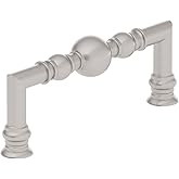 Richelieu Hardware BP878996195 Firenze Collection 3 3/4-inch (96 mm) Center-to-Center Brushed Nickel Traditional Round Cabine