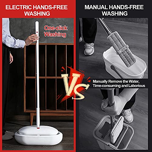 REECOO Electric Mop SelfCleaning Mop Cordless Floor Mop with 4 Pack