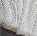 White Lace Valance Semi-Sheer Cafe Curtain for Kitchen, Bathroom, Dining Room, 18