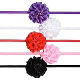 Girls 5 pack set of elastic baby headbands