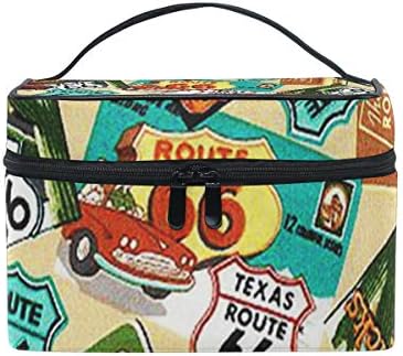 Toiletry Bag Multifunction Cosmetic Bag Portable Toiletry Case Waterproof Travel Organizer Bag for Women Girls Road Trip USA - Route 66 Souvenirs