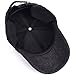 YAKER Men's Winter Warm Woolen Peaked Baseball Cap Hat with Earmuffs Metal Buckle (Grey)
