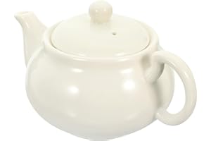 FOMIYES Ceramic Porcelain Teapot White Teapot Kungfu Household Tearoom Ceramic Teaware for Loose Leaf Tea