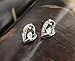 Joyfulshine Womens Crystal Earring Studs 18K Gold Plated Heart Earrings Color White
